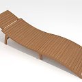Durable Wooden Outdoor Lounge Chair With Slatted Curved Design For Relaxation
