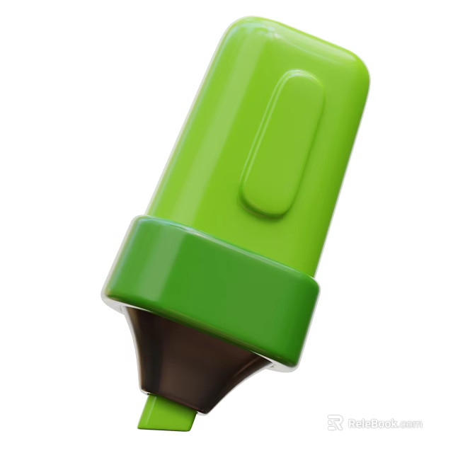 Green Household Spray Bottle With Ergonomic Button And Brown Base Design For Daily Use 3d model 
