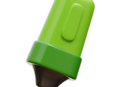 Green Household Spray Bottle With Ergonomic Button And Brown Base Design For Daily Use 3d model