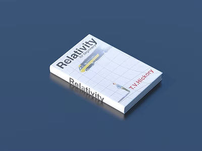Relativity Book by T.W. Hickory Featuring Scientific Theme and Grid Cover Design 3d model