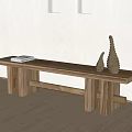 Modern bench stool 3d model