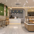 Duo Rui Si Dessert Shop Interior With Hanging Lights Glass Display Case And Fresh Pastries