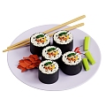 Modern Sushi Cartoon Sushi Food Cartoon Food 3d model