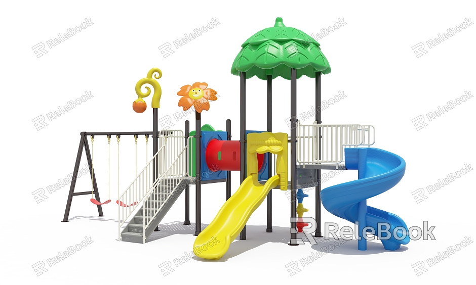 Modern slide amusement equipment kindergarten toy plastic toy model