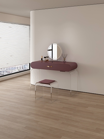 Makeup table and chair combination 3d model