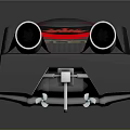 Luxury Speedboat With Sleek Black Red Design And Select Logo