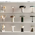 Modern table lamp rabbit lamp moon lamp 3d model