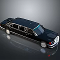 Black Luxury Stretch Limousine with Sleek Body Tinted Windows and Polished Wheels