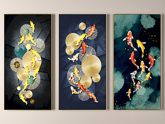 New Chinese Animal Painting Decorative Painting 3d model