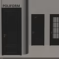 POLIFORM Black Hinged Doors with Various Modern Interior Design Styles 3d model