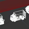Blue And White Commercial Trucks With Wavy Patterns For Cargo Transport
