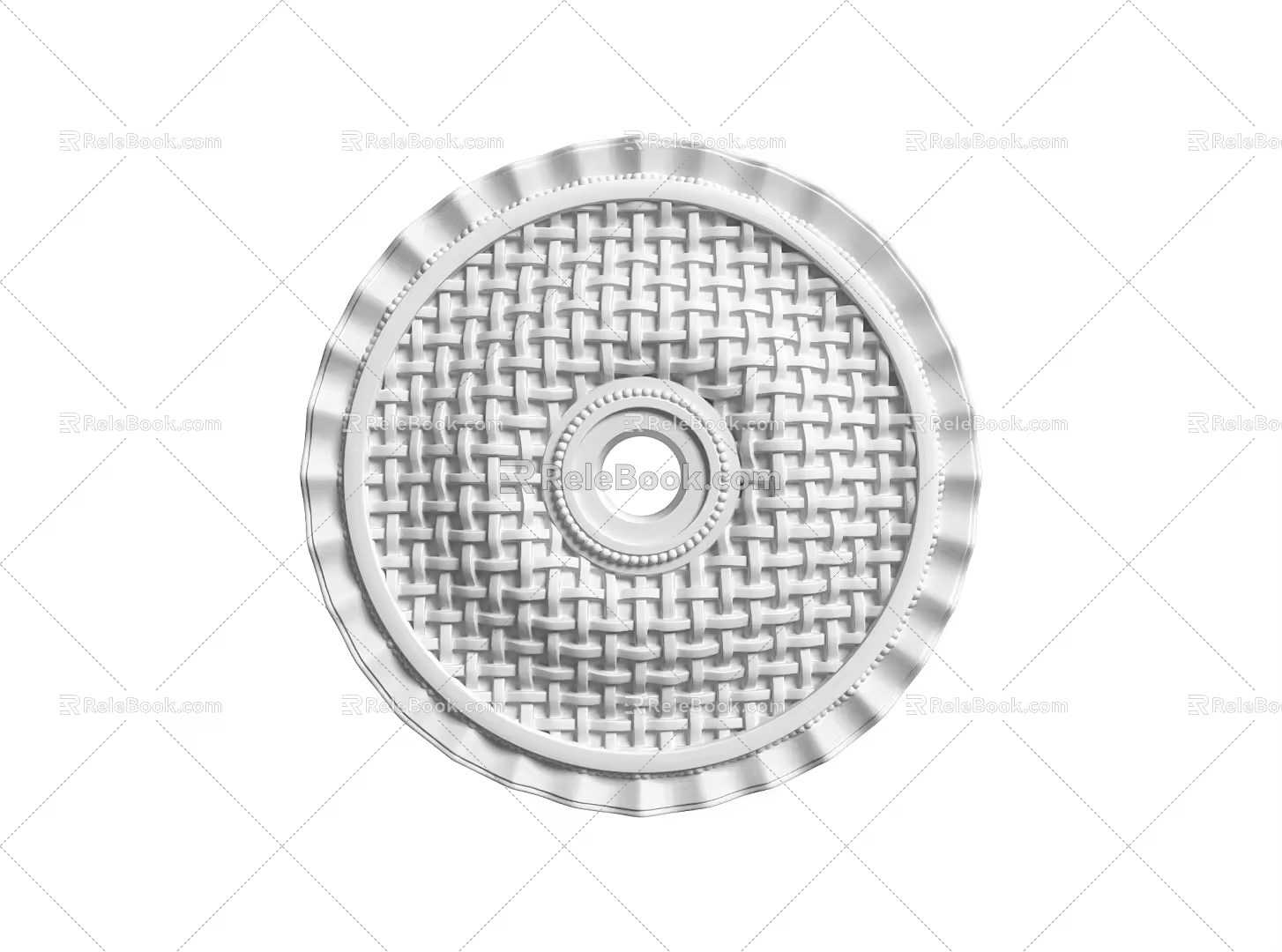 European-style lamp panel gypsum component carved 3d model
