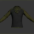 Gray And Yellow Two Tone Hoodie With Long Sleeves And Stand Collar Design