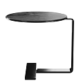Modern Black Metal Side Table With Two Circular Tabletops And Sturdy Frame 3d model