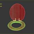 Open Red Wooden Toilet Seat Design For Bathroom Living Essentials With Modern Look