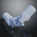 Hardware Tools White Universal Joint Connector with Durable Precision Structure and Smooth Surface