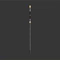 Medieval Sword With Golden Hilt Brown Handle And Silver Blade Design