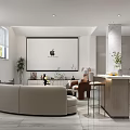 Modern Basement Interior With Fitness Equipment Sofa Seating And Storage Cabinets