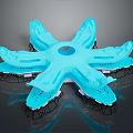 Blue Multi Armed Cosmic Structure For Space Exploration And Astronautics Research