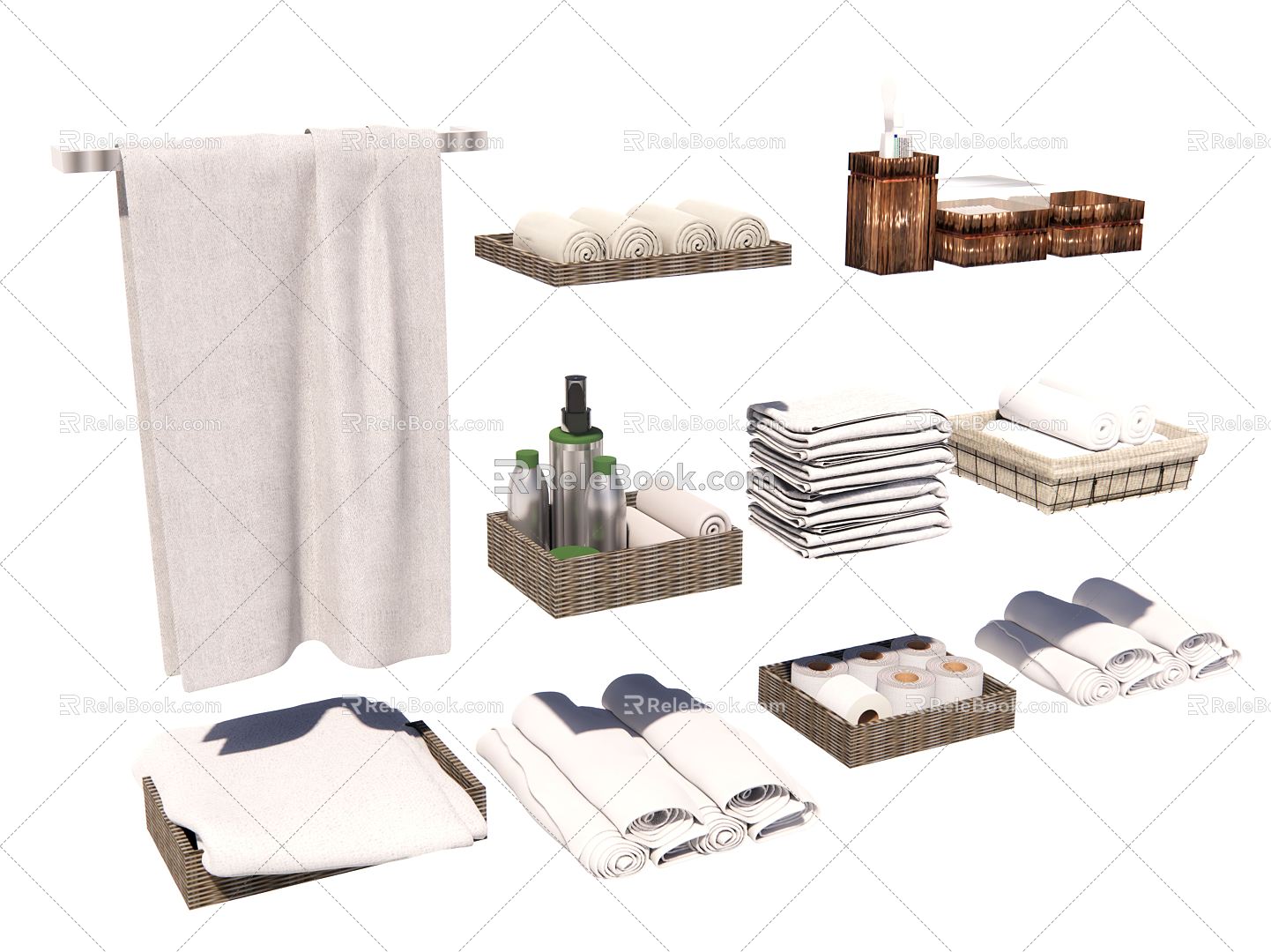 Modern bathroom small piece bathroom small piece combination 3d model