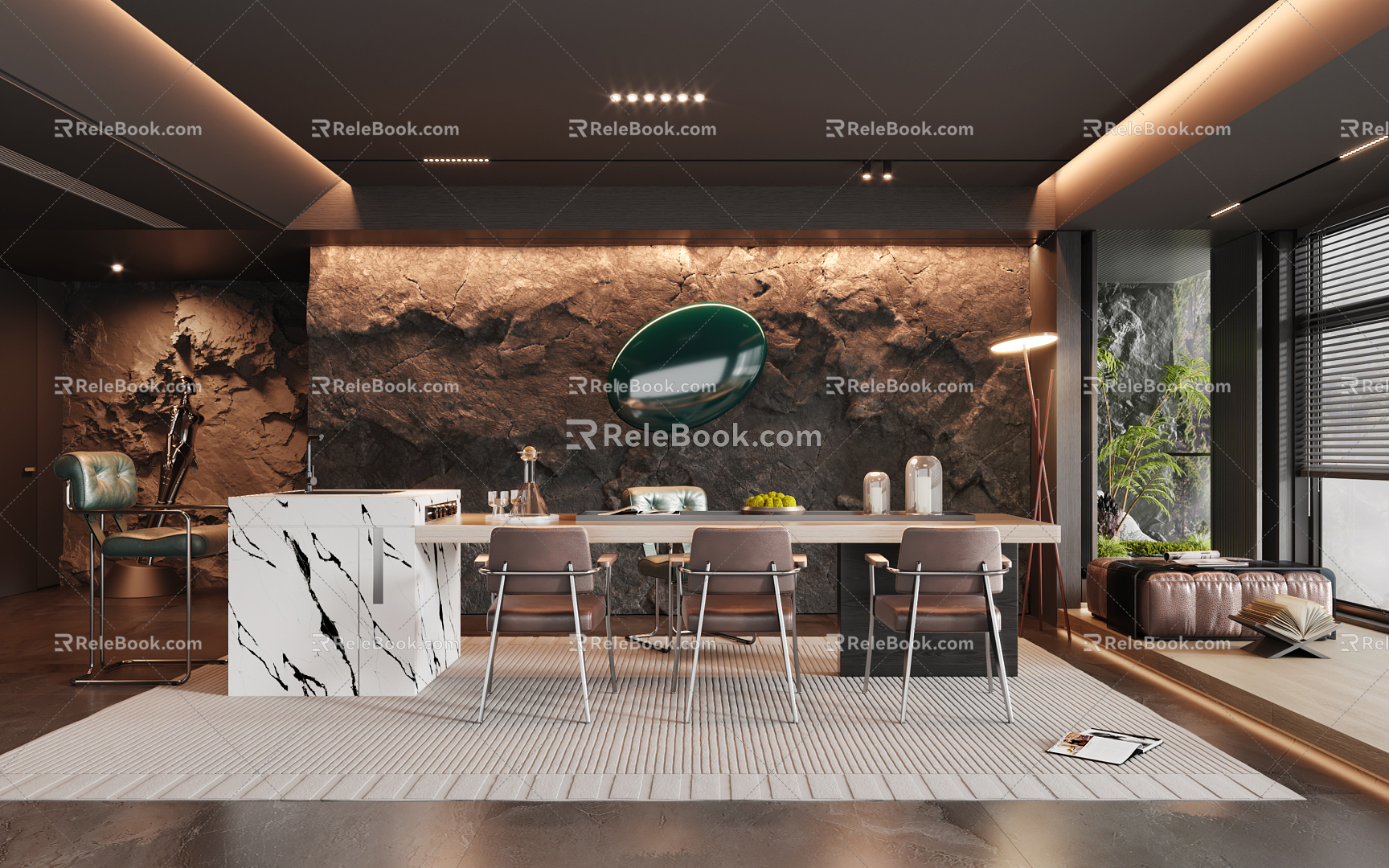 Modern Minotti Restaurant 3d model