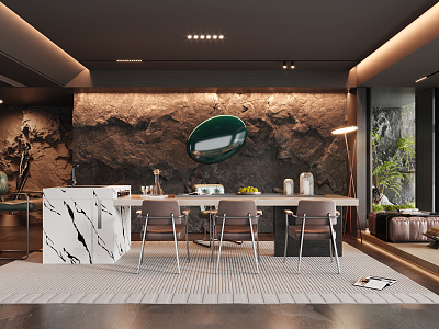 Modern Minotti Restaurant 3d model