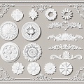 European-style carved 3d model