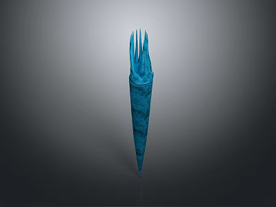 Aquatic Animal Blue Sea Urchin With Long Spines And Unique Marine Body Shape 3d model