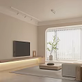 Modern Kitchen and Dining Area Interior With Island Counter Bar Stools Pendant Lights and Cabinets