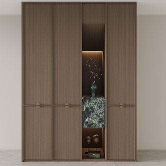 New Chinese-style Entrance Shoe Cabinet 3d model