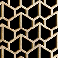 Modern Decorative Partition Screens With Geometric Patterns In Gold And Black
