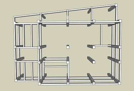 modern framework junior high school science and technology museum framework structure 3d model