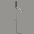 Modern Urban Road Street Light With Curved Arm And Square Pole Structures