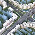 Municipal Road Bridge Over River Surrounded by High Rise Buildings and Green Trees