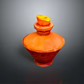 Stylish Orange Household Storage Container With Removable Lid And Smooth Surface