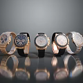 Stylish Men's Watches With Various Colors Gold Silver Black Straps And Unique Dial Designs
