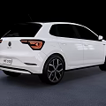 White Volkswagen Golf Hatchback With Sporty Design Black Roof And Wheels