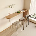 Modern Bar Chair Combination Bar Chair Combination Island Bar Chair Bar Chair Bar Stool 3d model