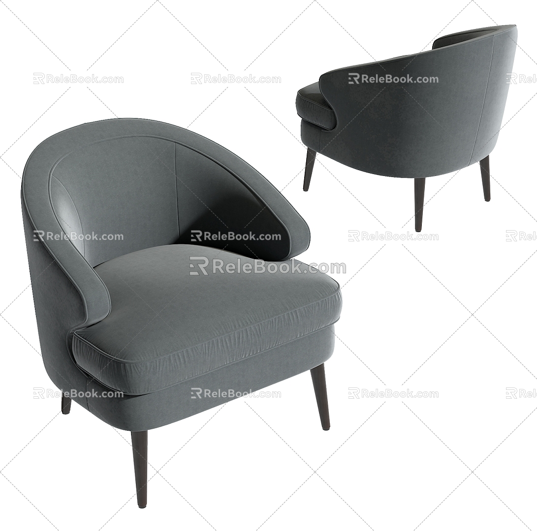 Minotti modern single sofa 3d model