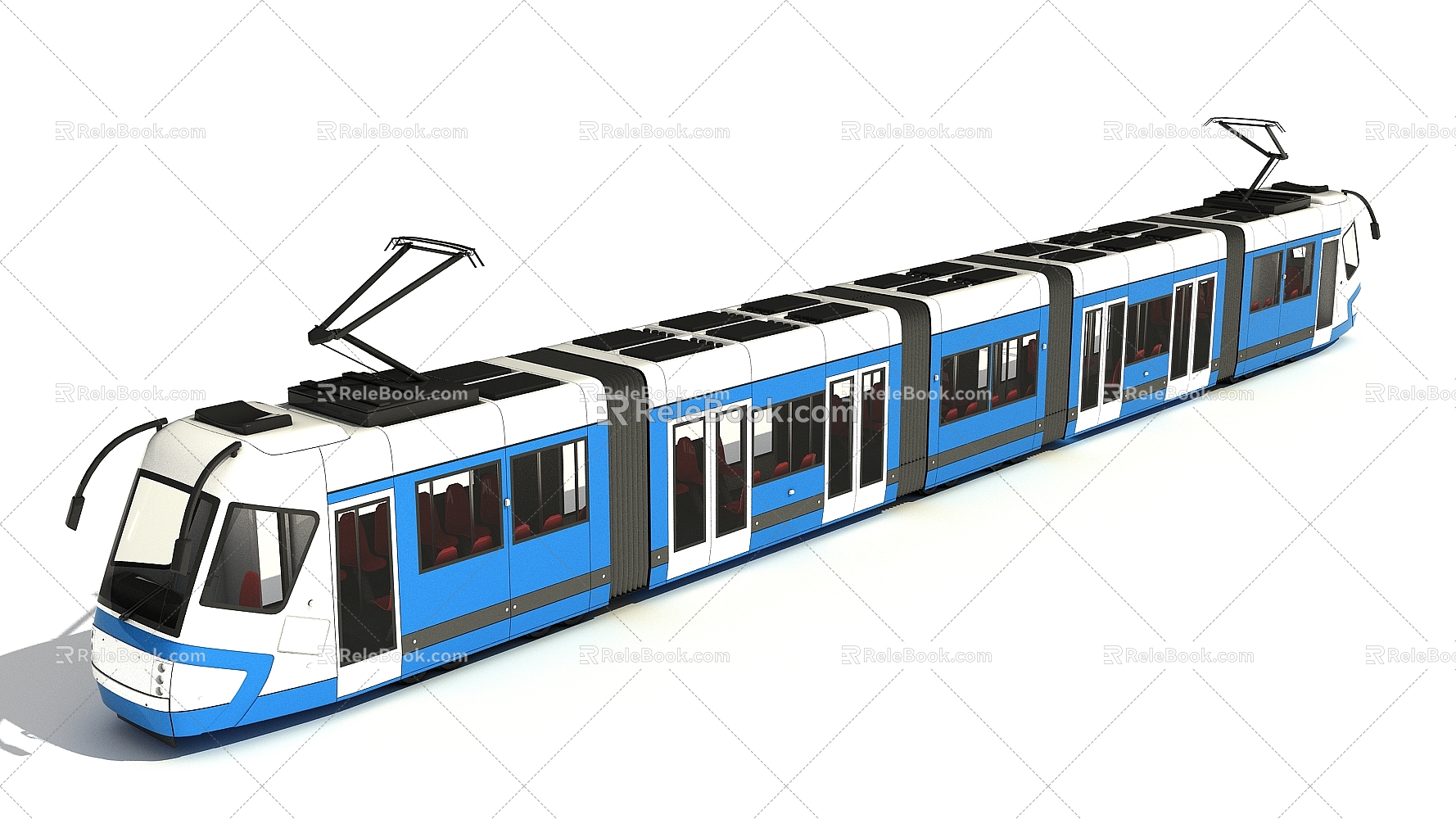 Modern Tram 3d model