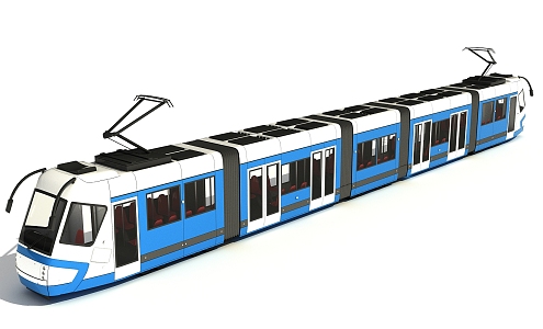 Modern Tram 3d model