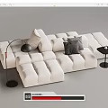 Modern Multiplayer Sofa Module Sofa Back-to-Back Sofa 3d model