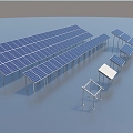 Modern solar panels 3d model