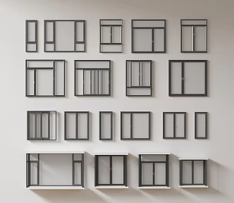 Modern windows combination windows glass windows floor-to-ceiling windows balcony windows bay windows bedroom windows sliding windows casement windows doors and windows 3d model