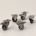Durable Metal Swivel Casters With Brake For Industrial Furniture Applications