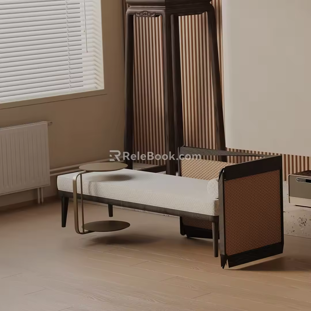 Modern shoe changing stool 3d model