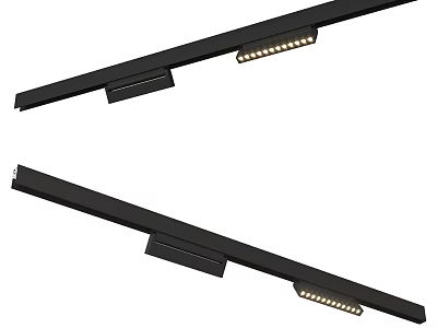 Modern Black Long Strip LED Ceiling Lights For Home Interior Decoration 3d model