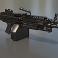 M249 Machine Gun SAW Class Light Machine Gun Machine Gun Submachine Gun Firearms Low Face Number Low Model Game Sub-era Film and Television Level Super Realistic 3d model