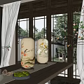 New Chinese Style Table Lamp 3d model