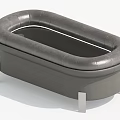 Modern Leather Bathtub with Oval Shape Design and Metal Legs Support